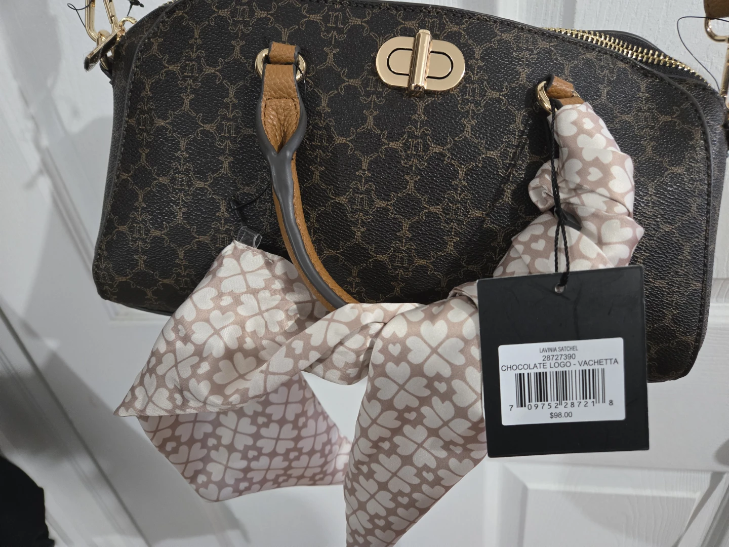 Nanette Lepore Lavina Satchel Chocolate Logo-Vachetta Handbag - photo 3