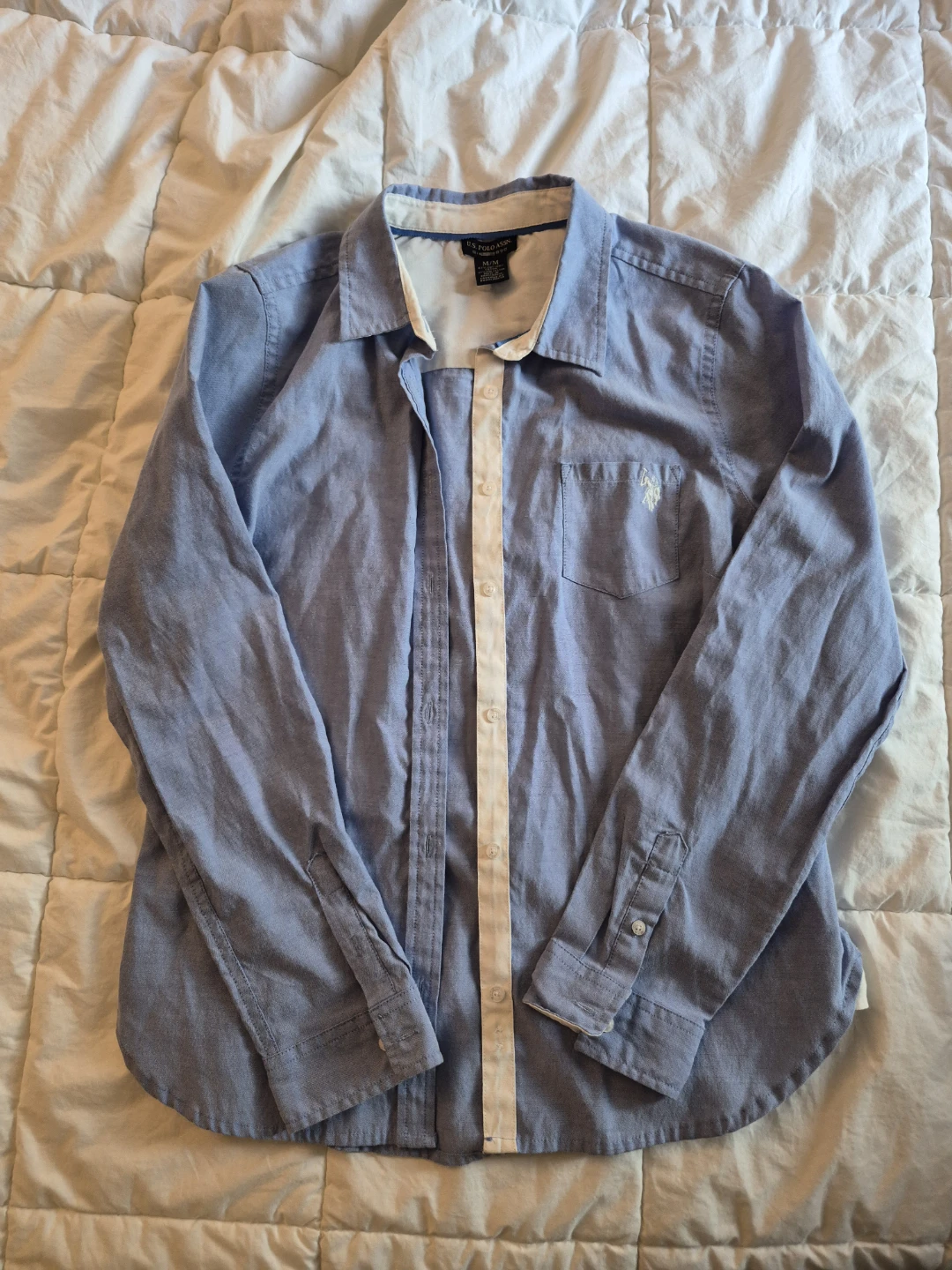 U.S. Polo Assn. Blue Button-Up Shirt - M/M - photo 2