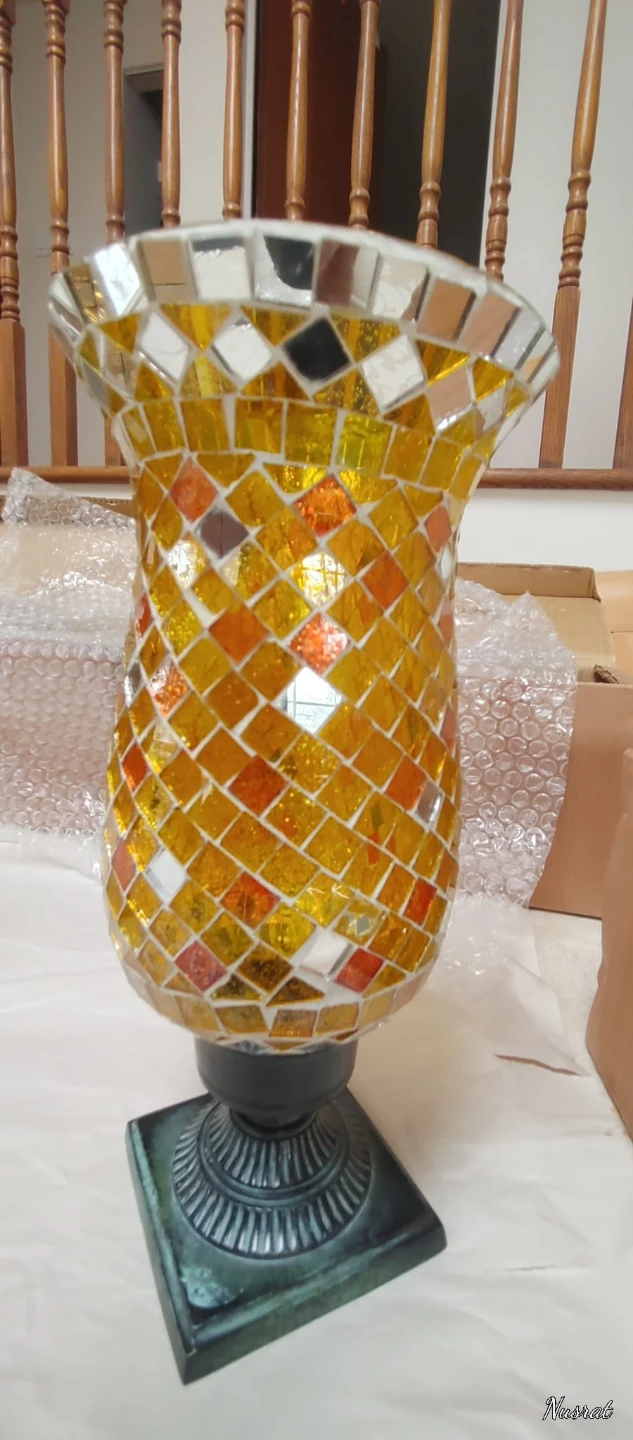 Mosaic Hurricane Candle Holders Set of 2