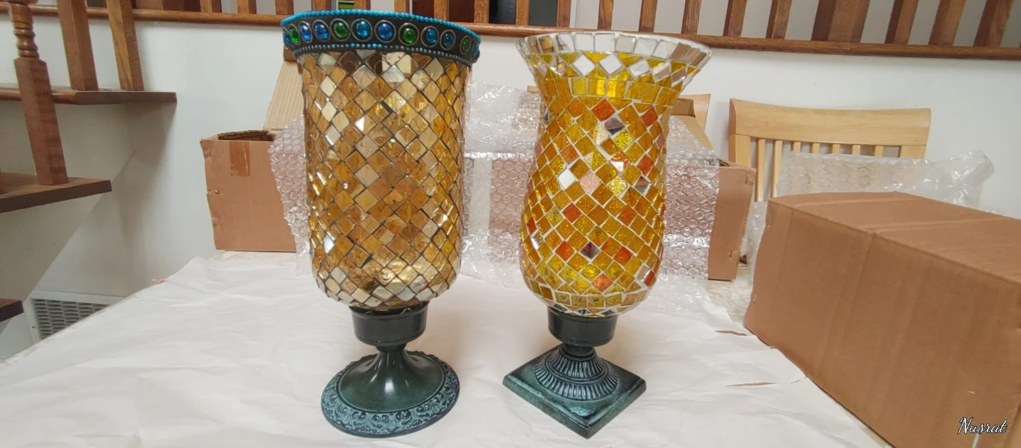 Mosaic Hurricane Candle Holders Set of 2 - photo 2