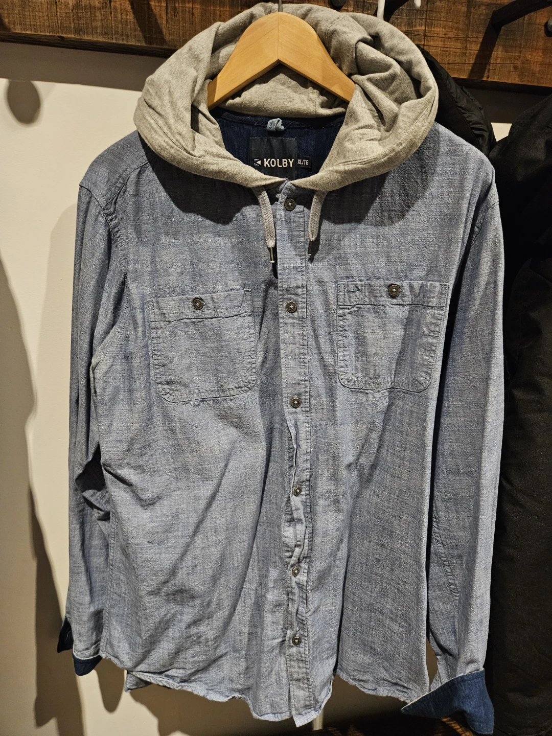 KOLBY Hooded Chambray Shirt - XL - photo 4