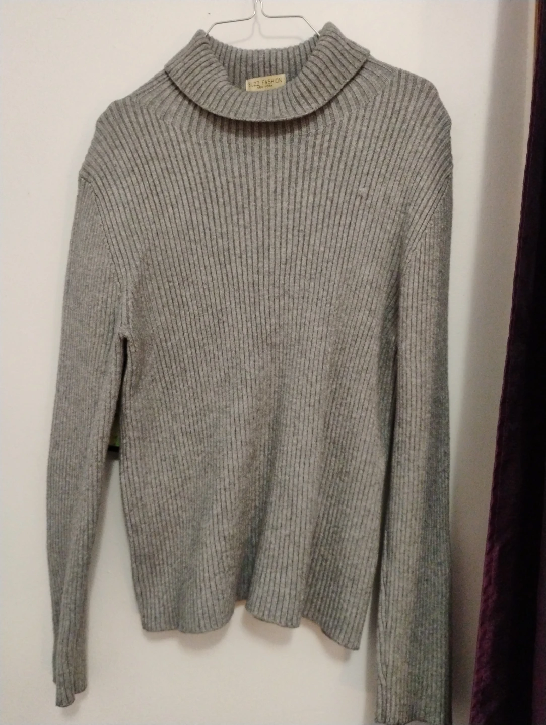 "🧡Gray Ribbed Turtleneck Sweater