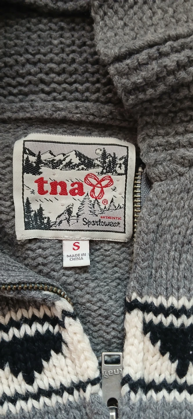 TNA "Sportswear" Grey Zip-Up Sweater - photo 2