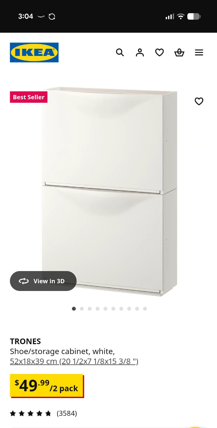 IKEA TRONES Storage Cabinet - White (14pcs) - photo 2
