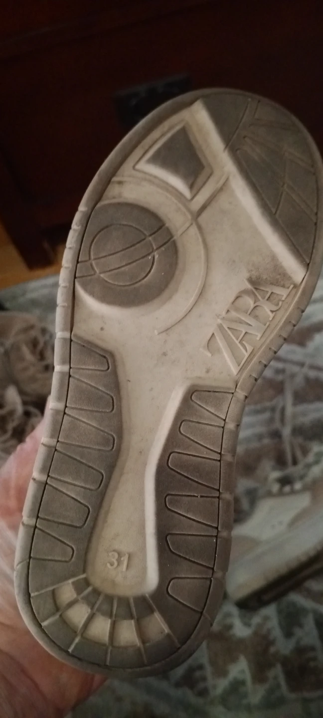 Zara Kids White and Tan Sneakers Size 31 - photo 4
