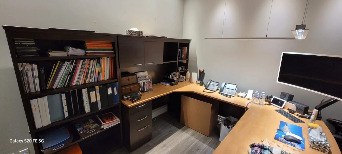 Office Desk with Hutch and Bookshelf