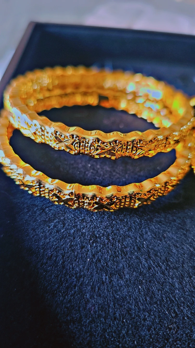 24 karat Gold plated Bangles Set - photo 4