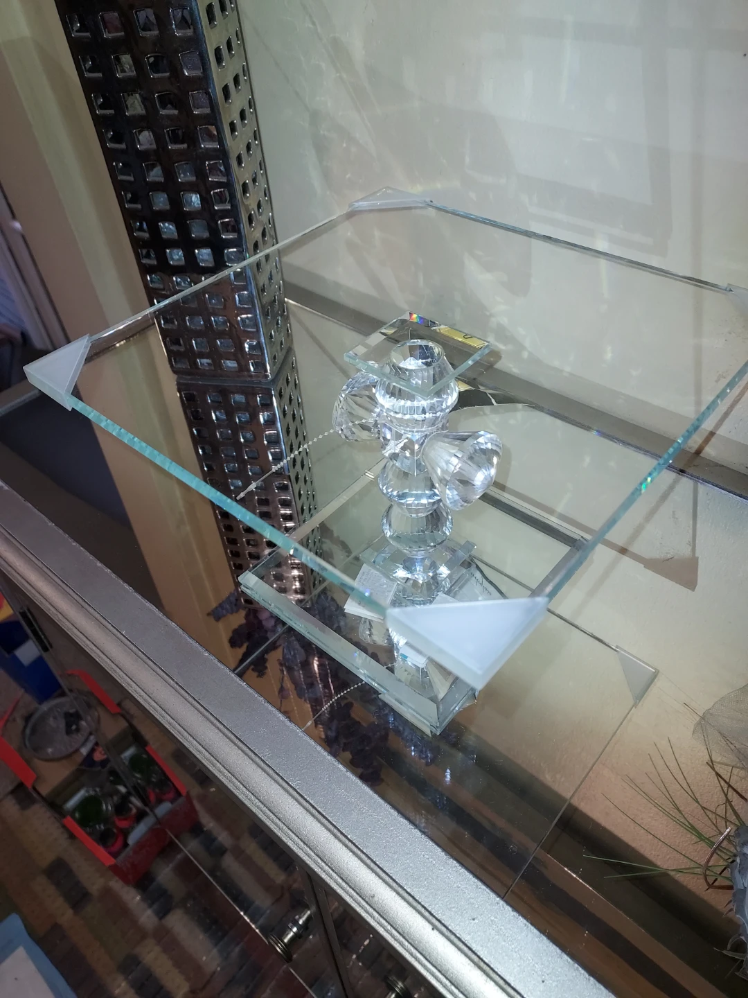 Clear Crystal Pedestal Stand Display Shelf - photo 5