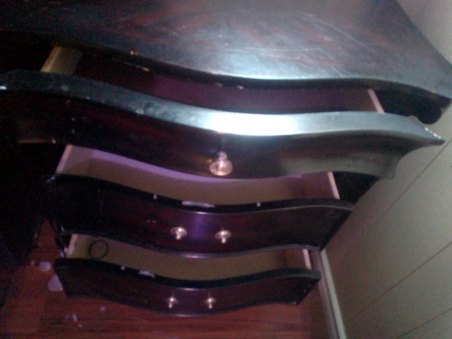 Mahogany Curved Dresser with Drawers - photo 3