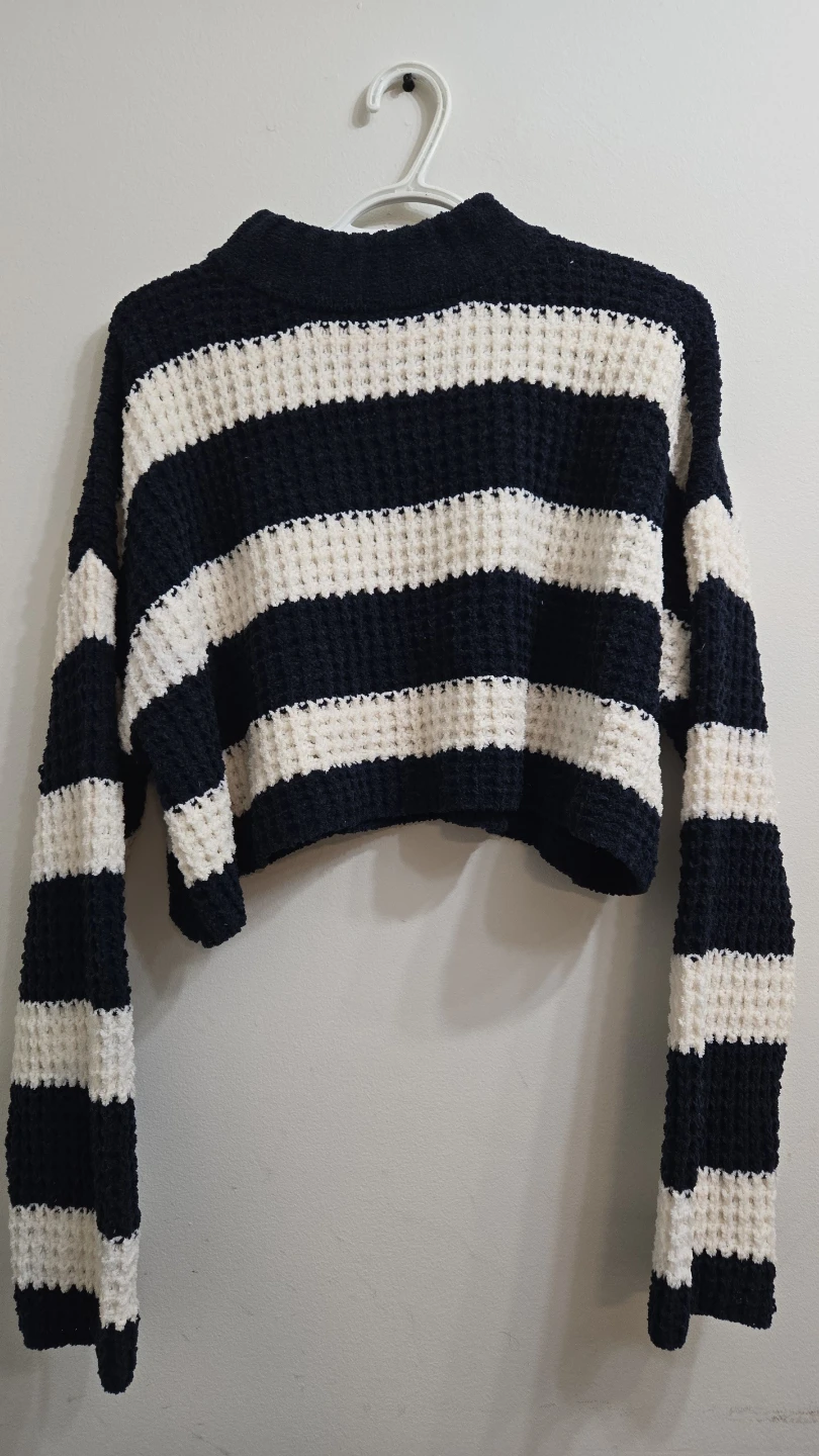 Ardene Striped Cropped Sweater M/M
