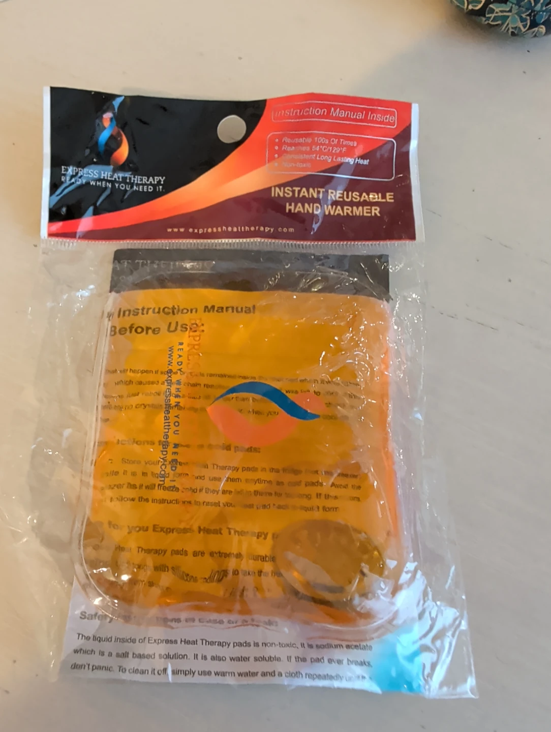 Express Heat Therapy Instant Reusable Hand Warmer
