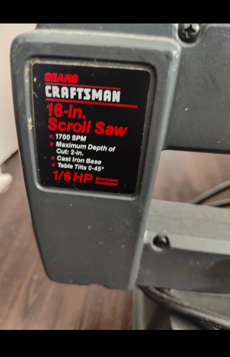 Sears Craftsman 16-Inch Scroll Saw - photo 2