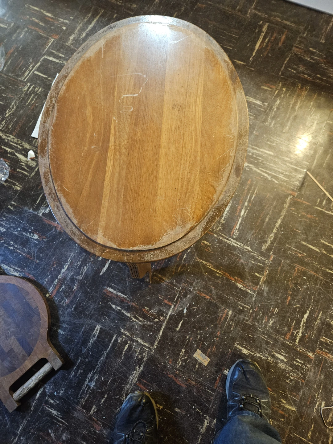 Wooden End Table with Cutting Board Top - photo 3