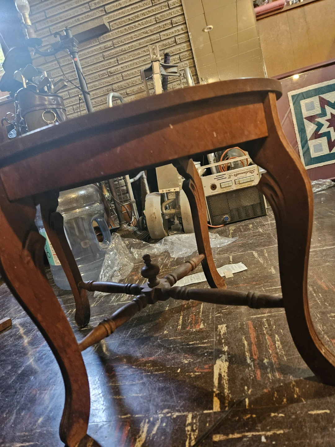 Wooden End Table with Cutting Board Top - photo 5