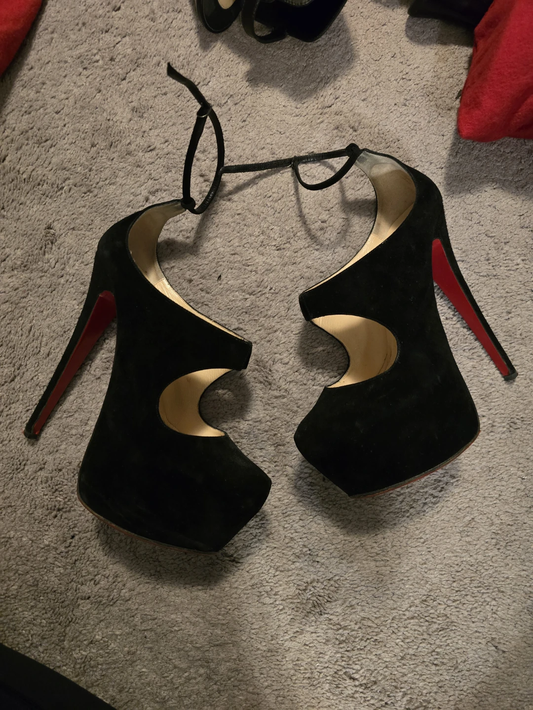 Christian Louboutin Black Suede Heels Size 39