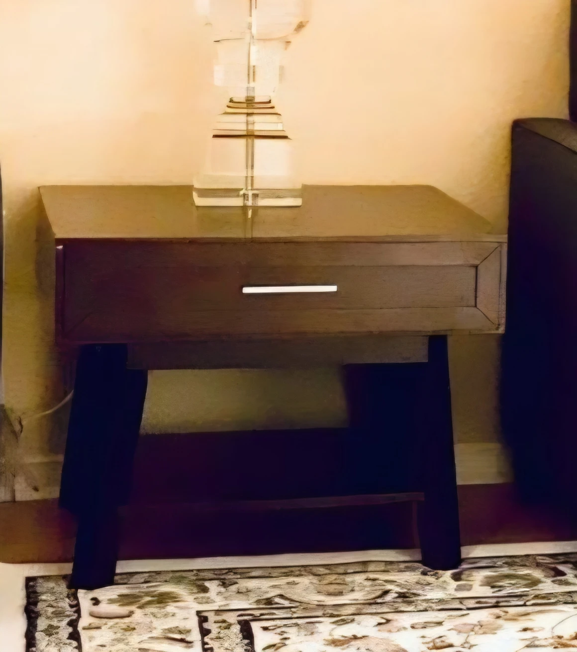 FREE - 2 Dark Brown End Table with Drawer - photo 2