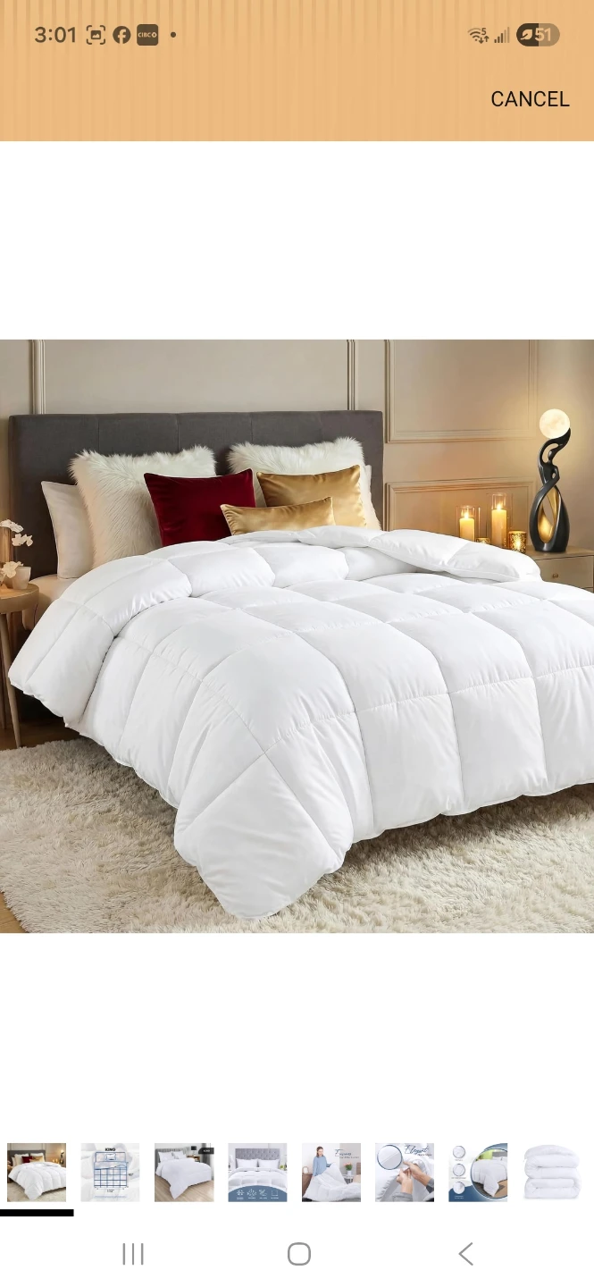 King Size White Comforter