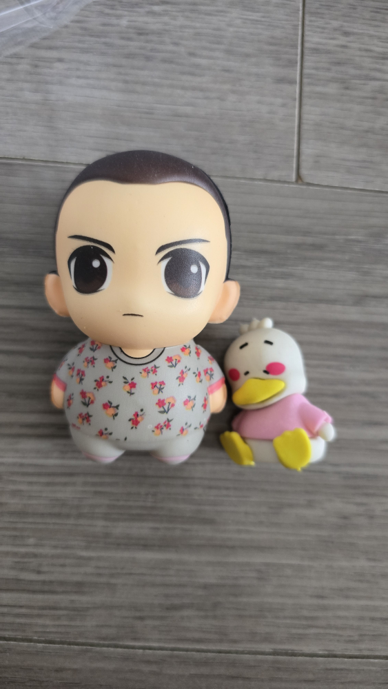 Stranger Things Eleven squishy and Duck Eraser