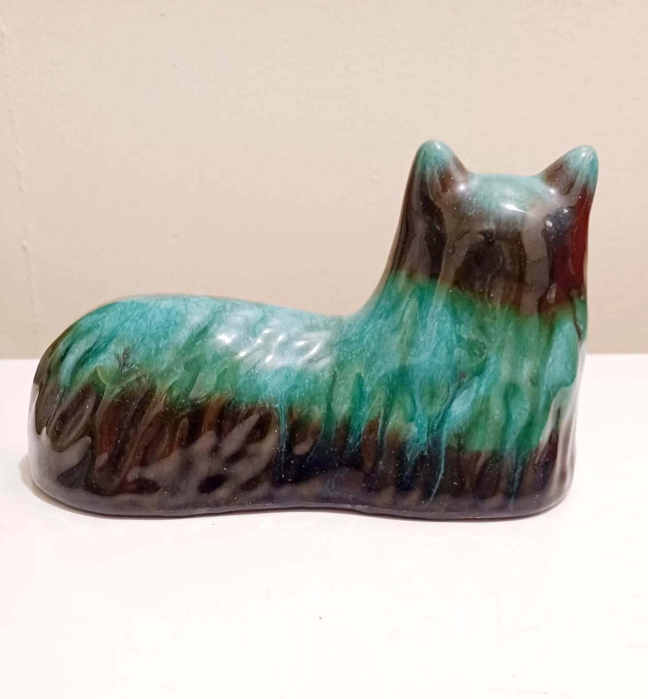 Vtg Blue Mountain Cat Statuette - photo 3