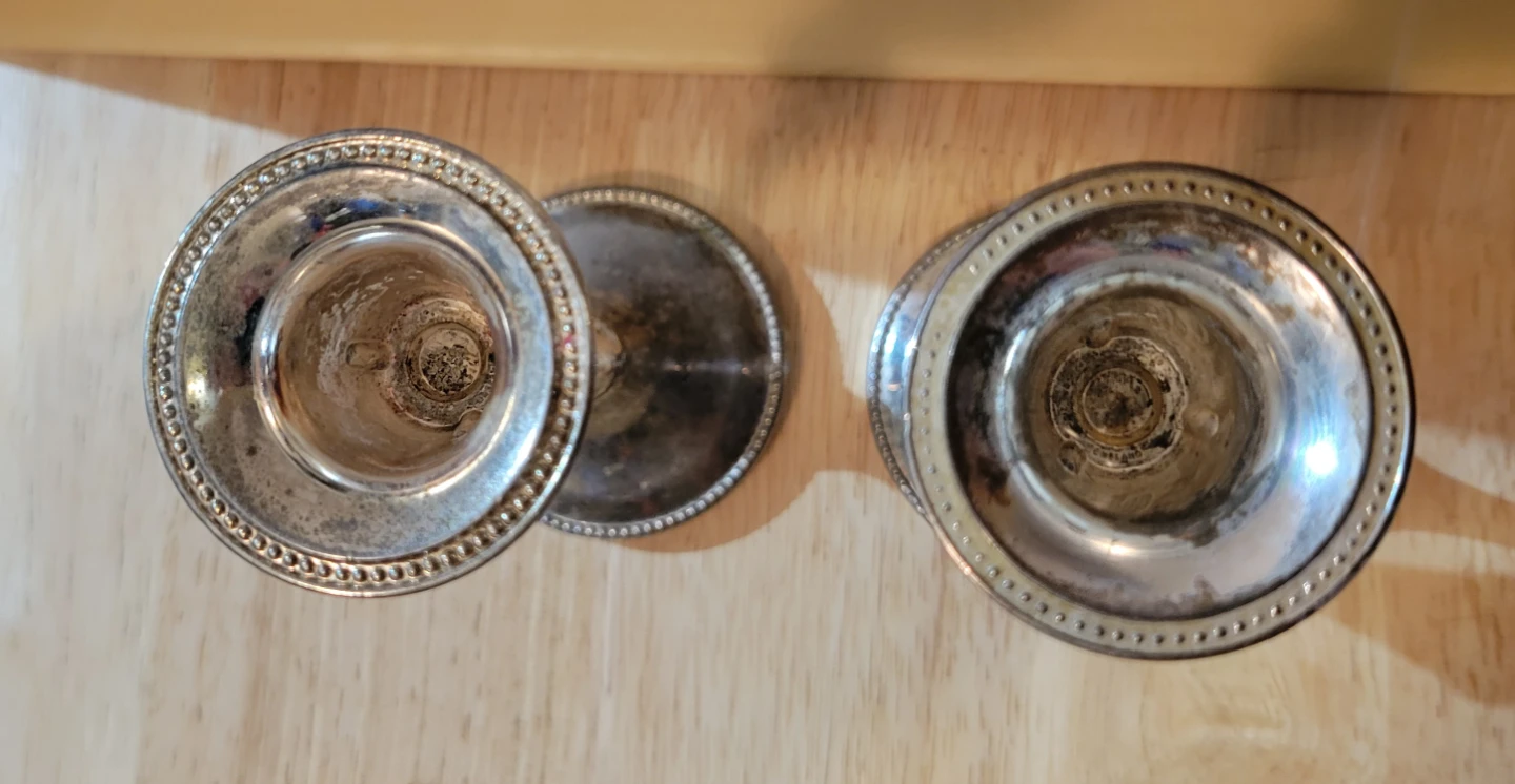 Set of 2 vintage Silver Candlesticks - photo 2