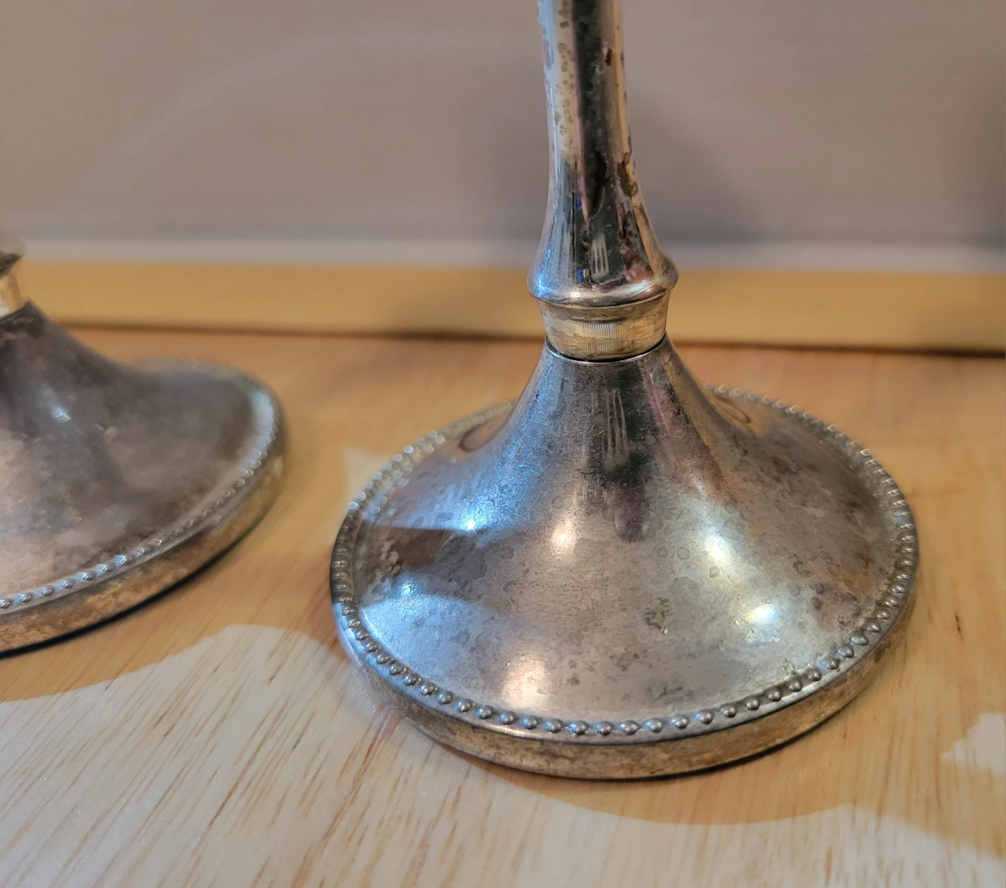 Set of 2 vintage Silver Candlesticks - photo 3