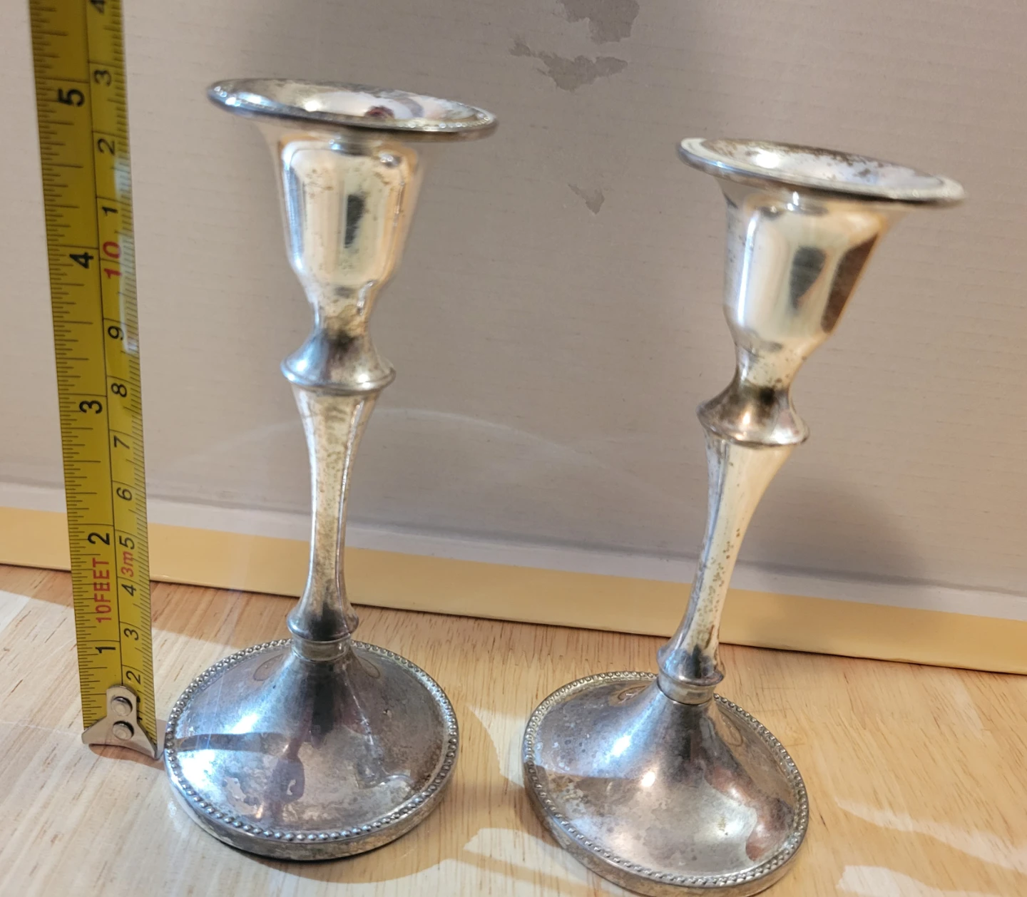 Set of 2 vintage Silver Candlesticks - photo 5