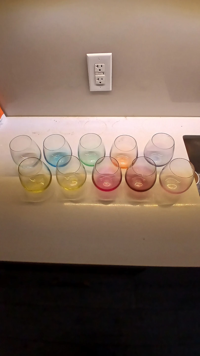 Set of 10 Stemless Wine Glasses - photo 2