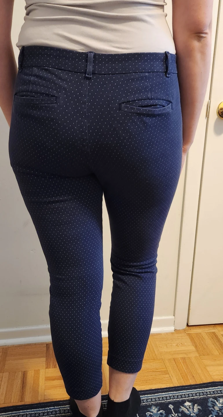GAP Navy Polka Dot Cropped Dress Pants Suze 14R - photo 2