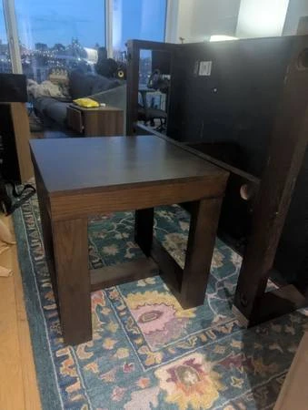 Wooden coffee table and matching end tables - photo 2