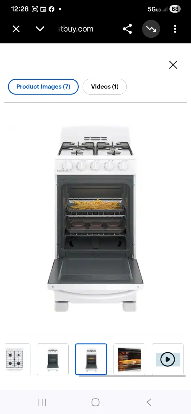 Hotpoint - 2.3 Cu. Ft. Freestanding Gas Range - White - photo 3