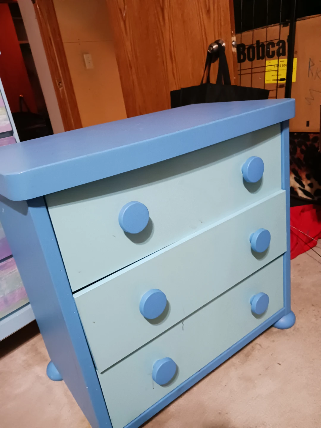 Blue and Green 3-Drawer Dresser - photo 3