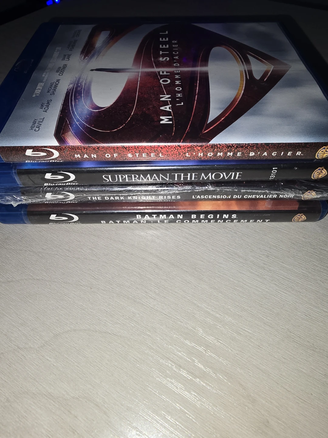 Batman Begins, Dark Knight Rises, Man of Steel, Superman blu ray - photo 2