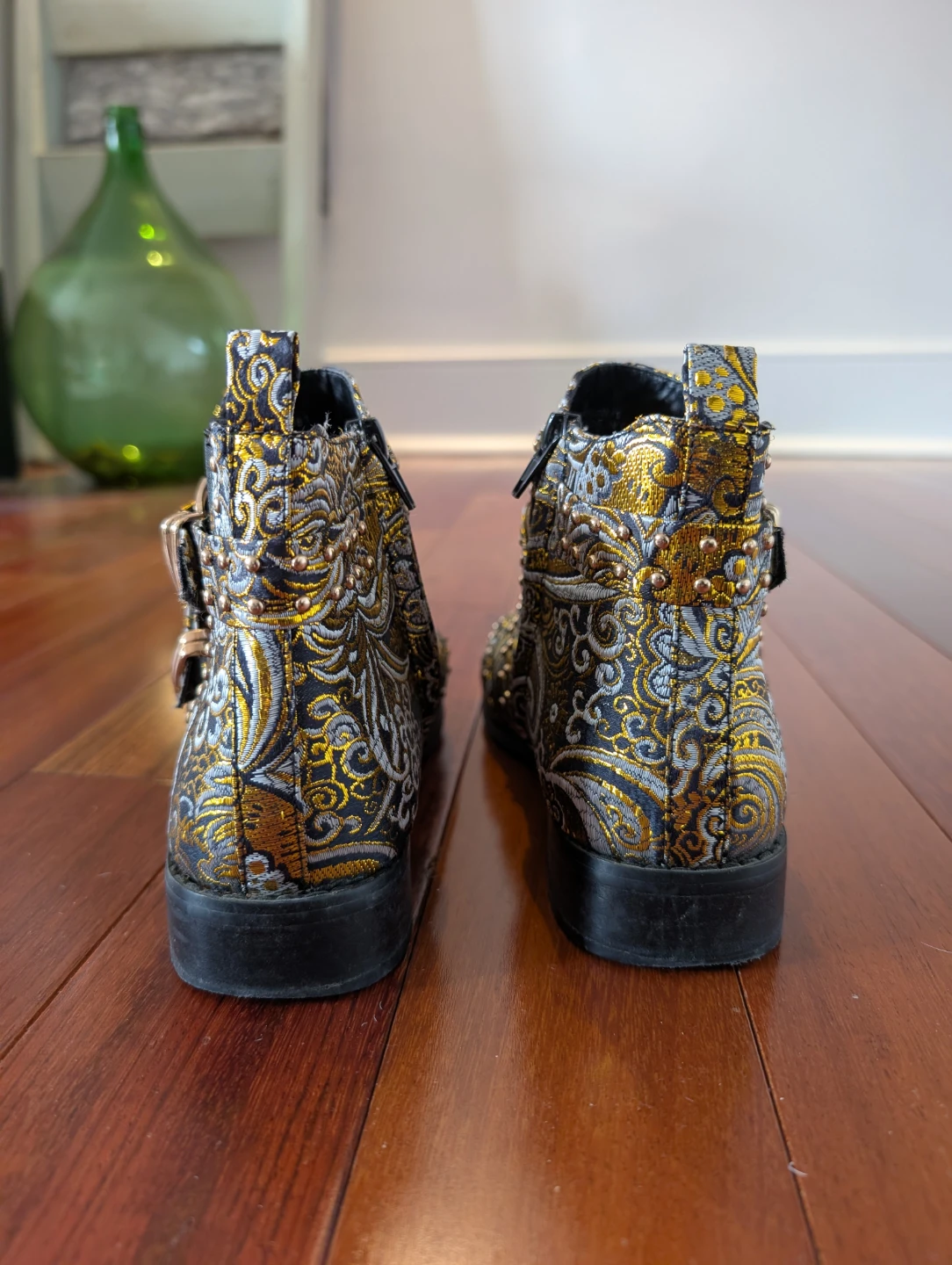River Island Gold Brocade Ankle Boots - photo 3