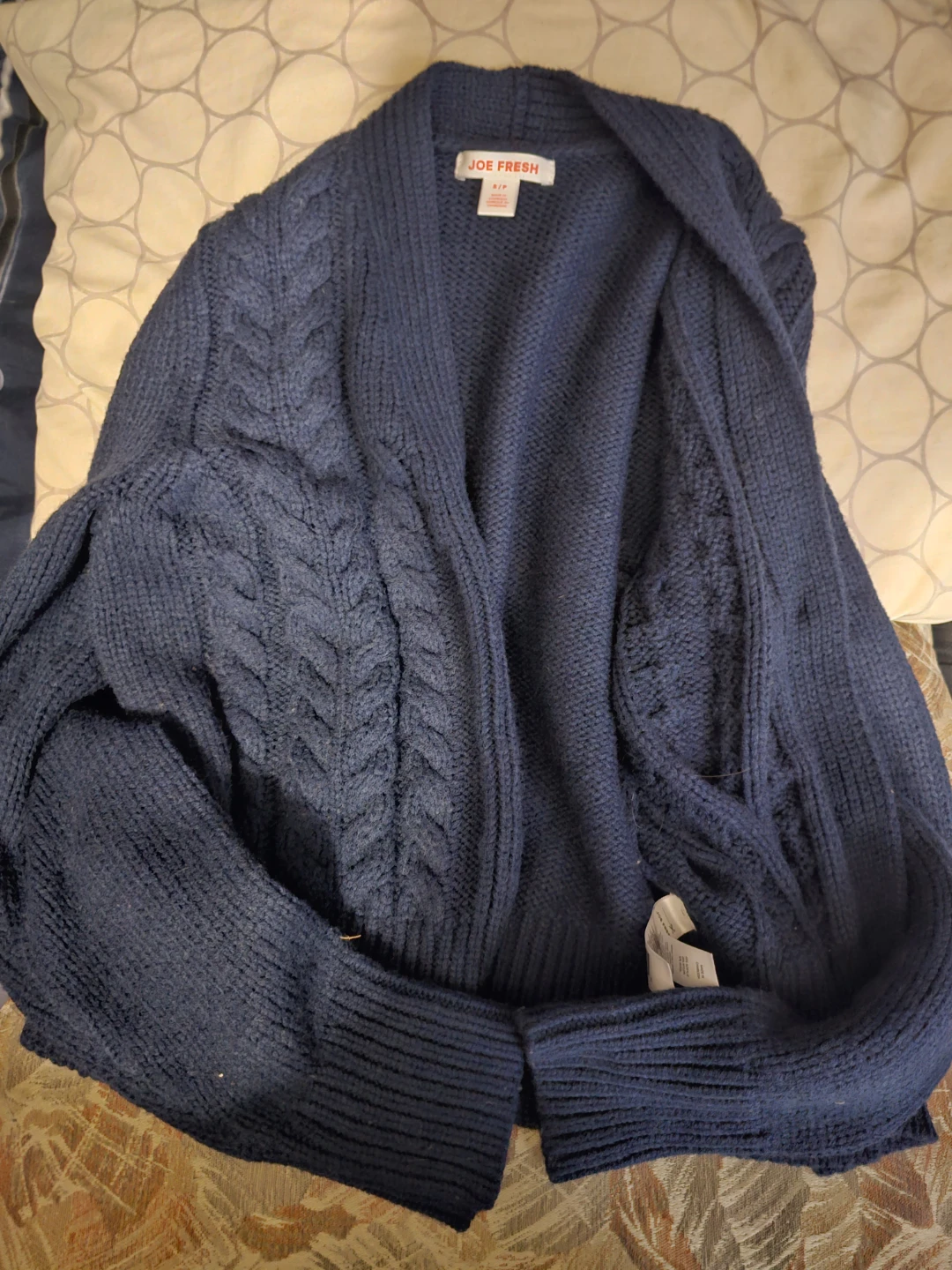 Joe Fresh Navy Blue Cable Knit Cardigan - S/P
