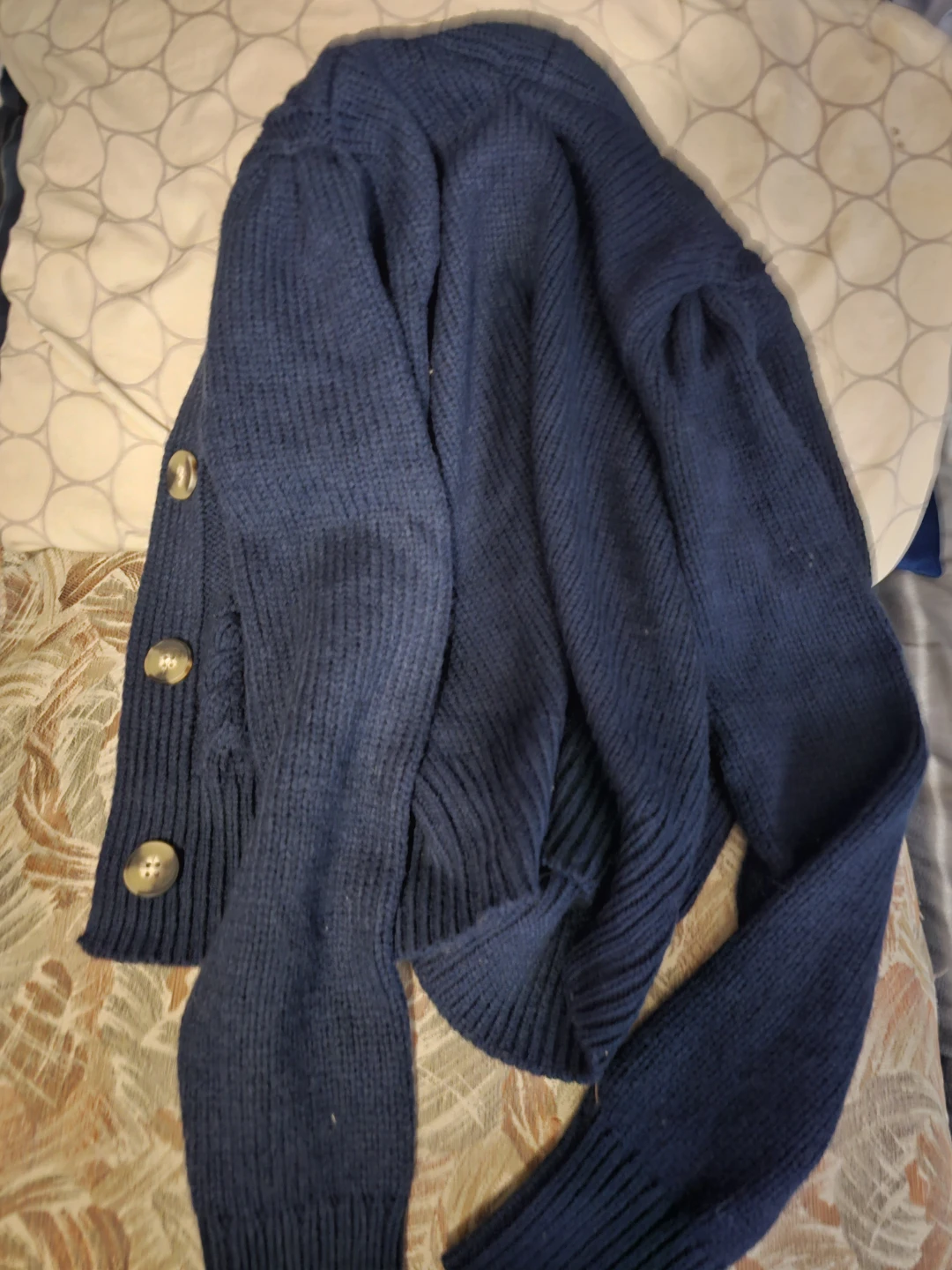 Joe Fresh Navy Blue Cable Knit Cardigan - S/P - photo 3