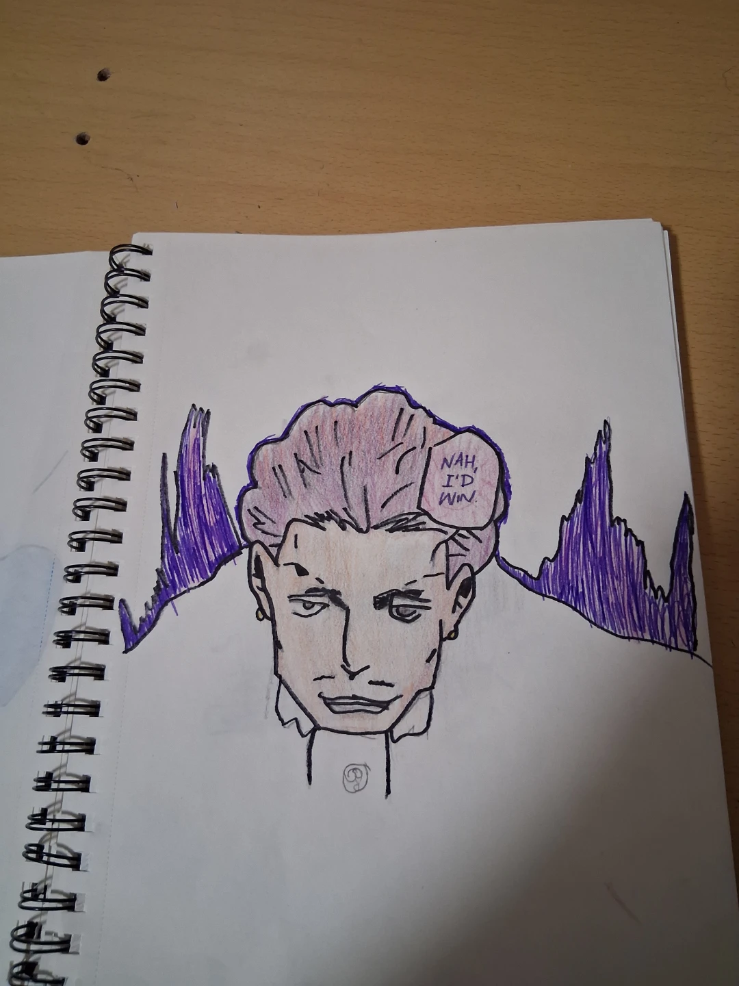 Hand-drawn anime style portrait