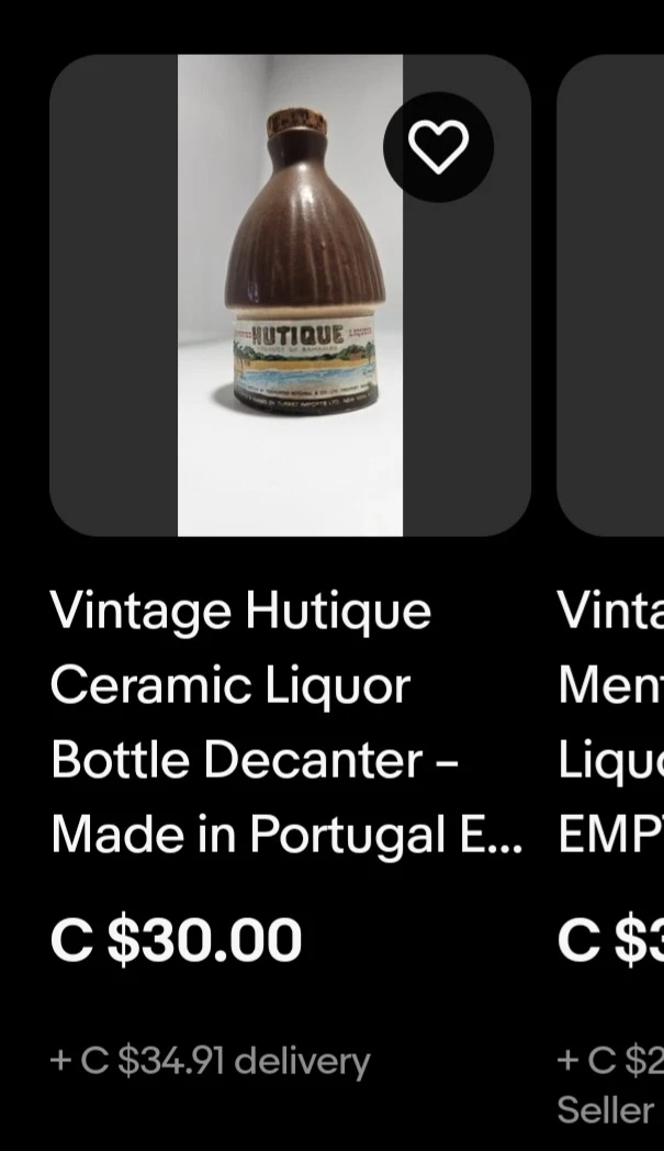 1950's Hutique Liqueur Ceramic Bottles - Set of 2 - photo 5