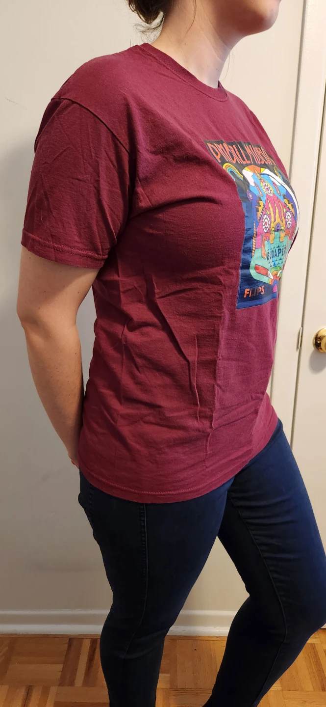Pinball Museum Budapest Graphic Tee - Burgundy Size M - photo 2
