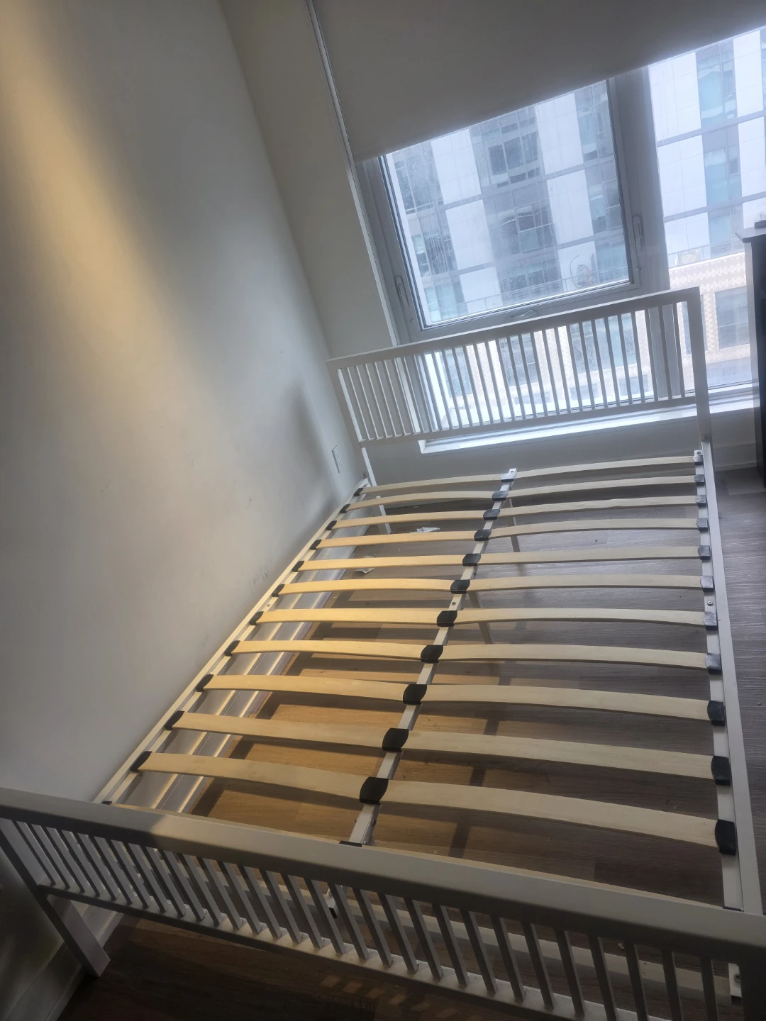 White Metal Bed Frame - photo 2