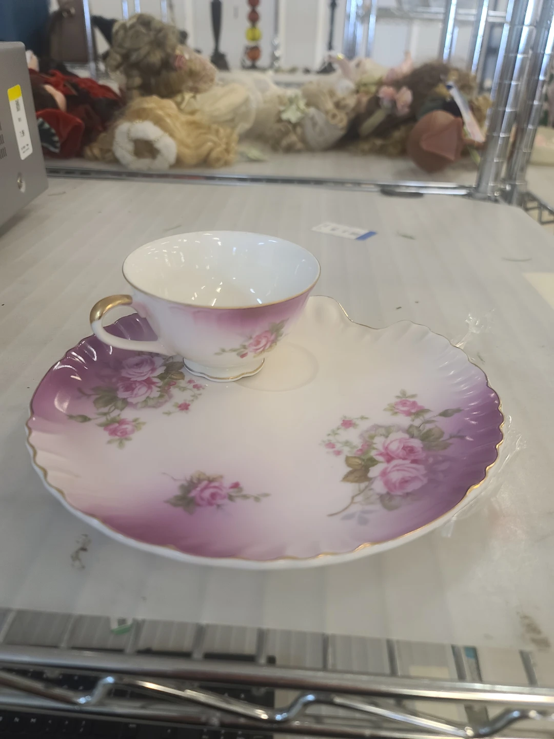 - Hand Painted Roses lefton Heavenly china