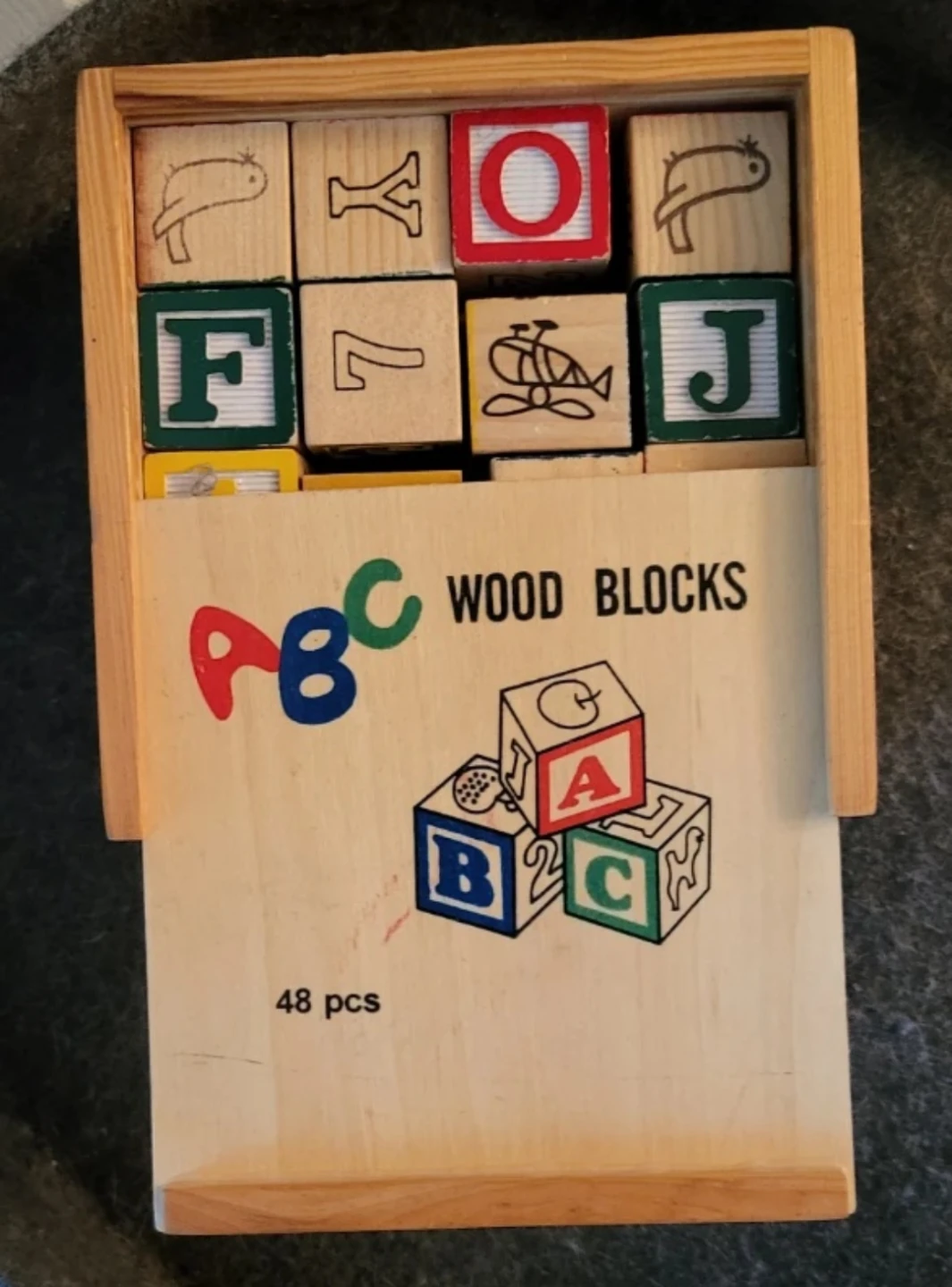 ABC Wood Blocks - 48 Piece Set - photo 3