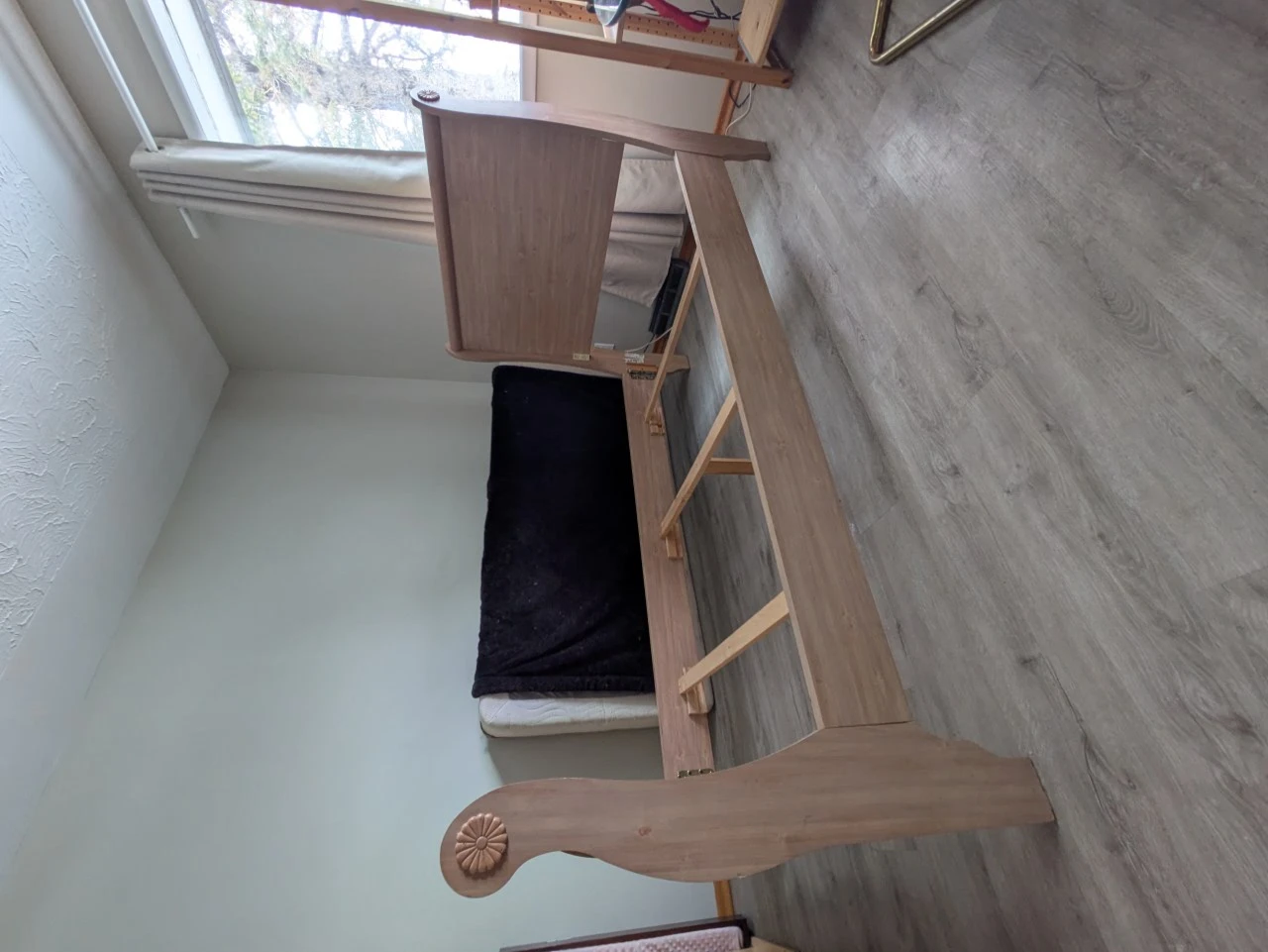 Wooden Sleigh Bed Frame - twin - photo 3