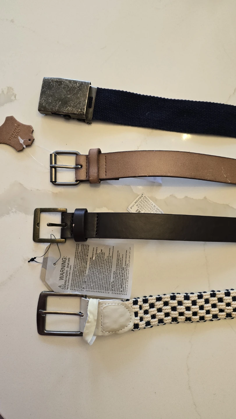 Set of 4 kids Belts - Zara, TEX, and others