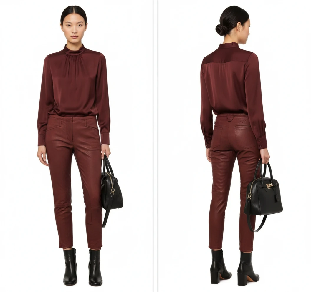 3.1 Phillip Lim Jodphur Cropped Leather Pants Size 2 - photo 4