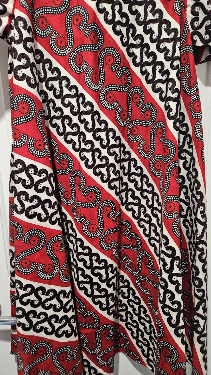 NEW Beautiful print Cold Shoulder Dress, Size 12 M - L - photo 4