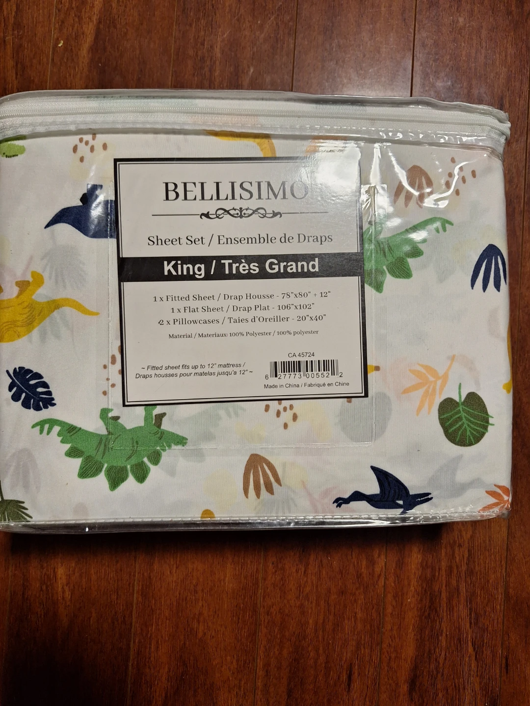 Bellissimo King Size Dinosaur Sheet Set
