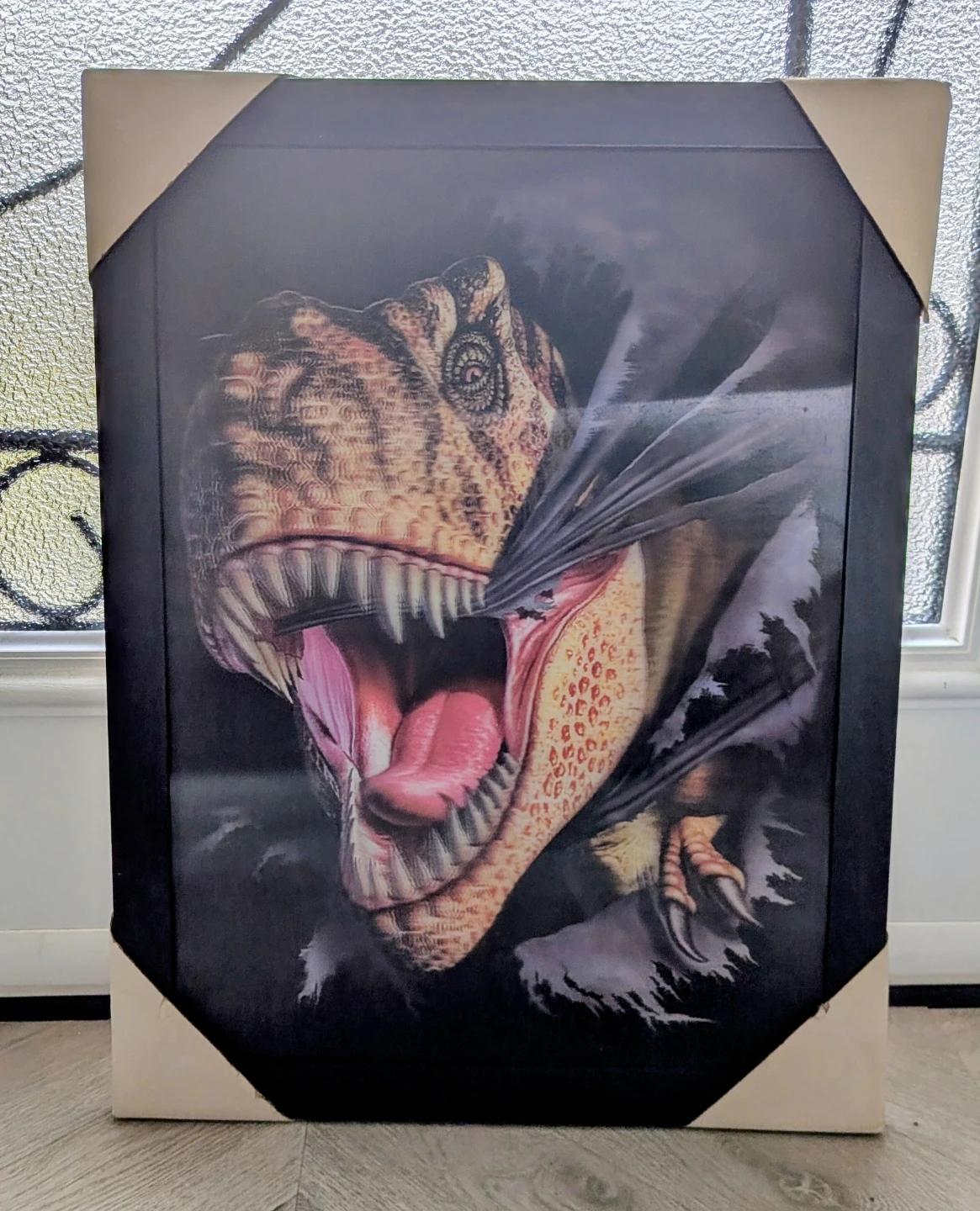 Framed T-Rex Art Print Lenticular Design