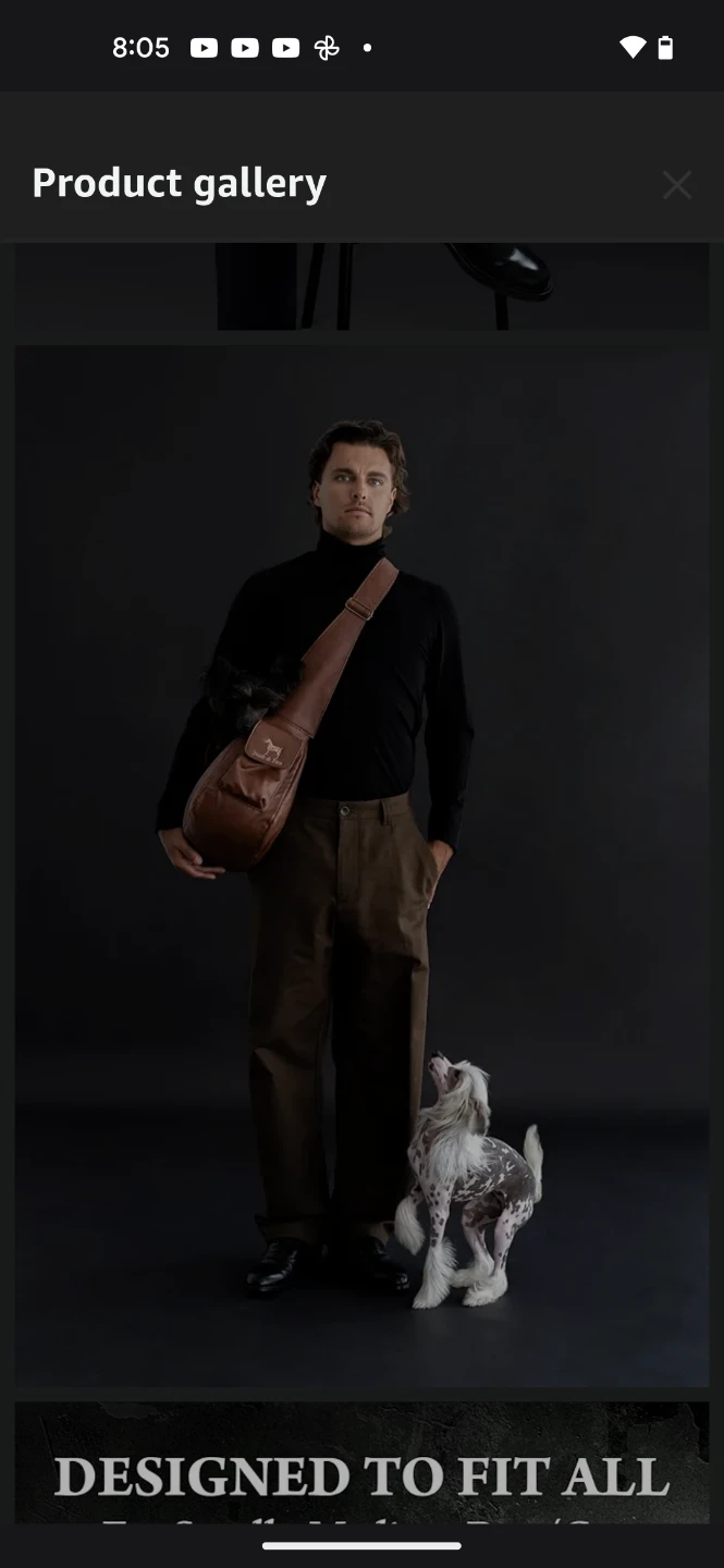 NOAH & PAW Brown Dog Sling Carrier for Small to Medium Dogs - photo 3