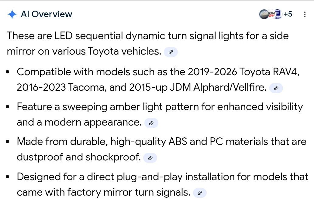 Dynamic Sequential Side Mirror Turn Signal Lights Toyota RAV4 - photo 4