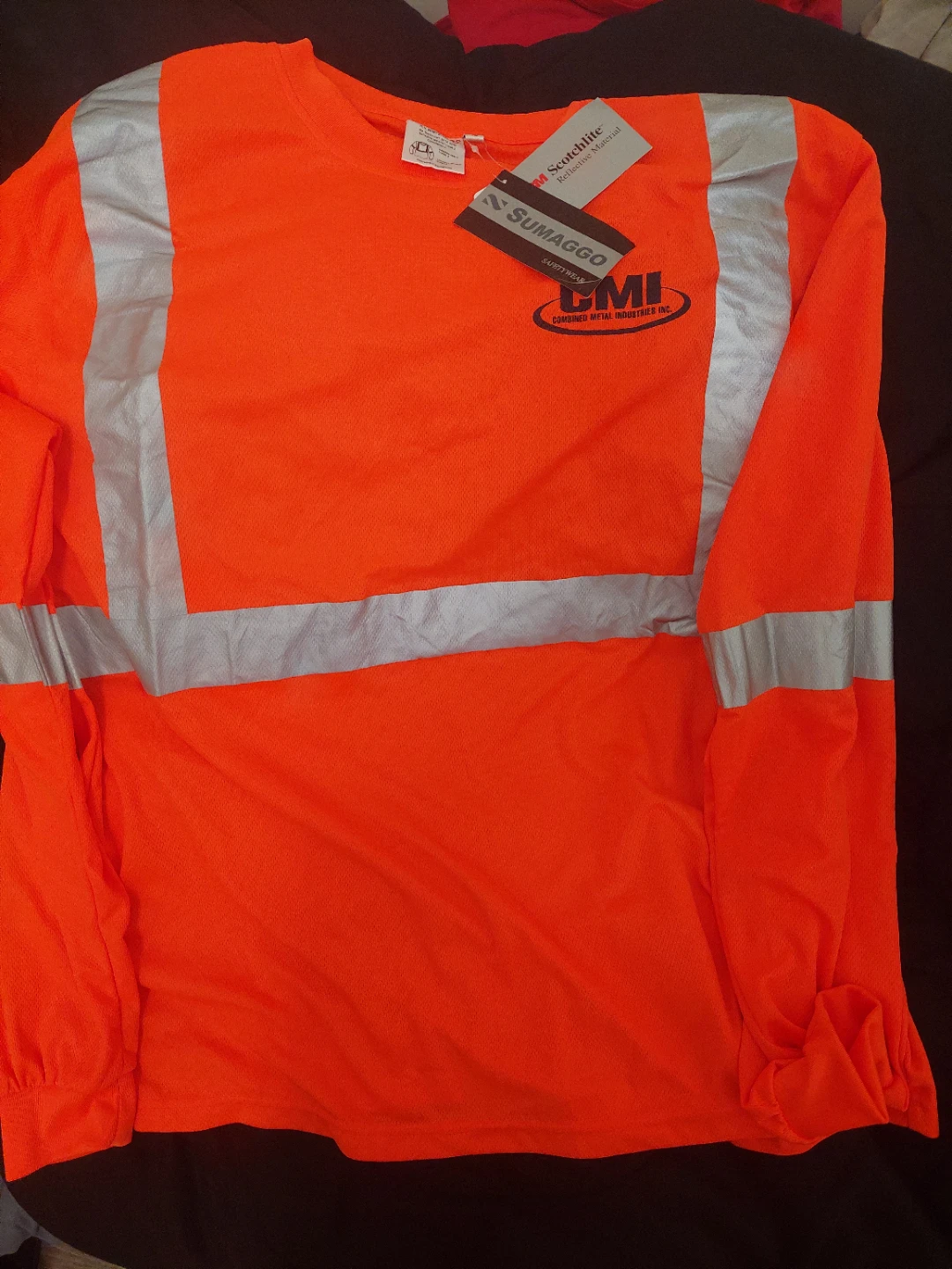 SUMAGGO Orange Long Sleeve HV Safety Shirt XL - photo 2